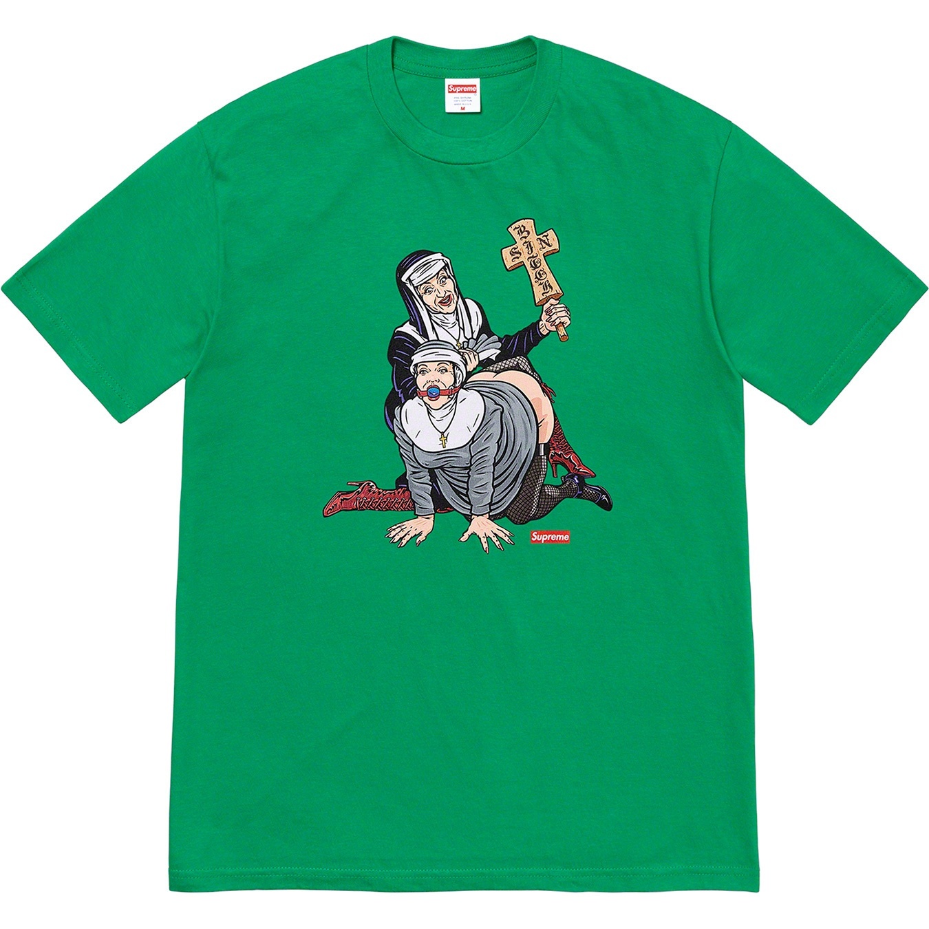 Supreme Nuns Tee (FW22) - Green - $40