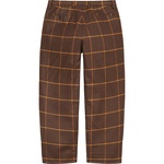 Supreme Windowpane Wool Trouser (FW22) - Brown