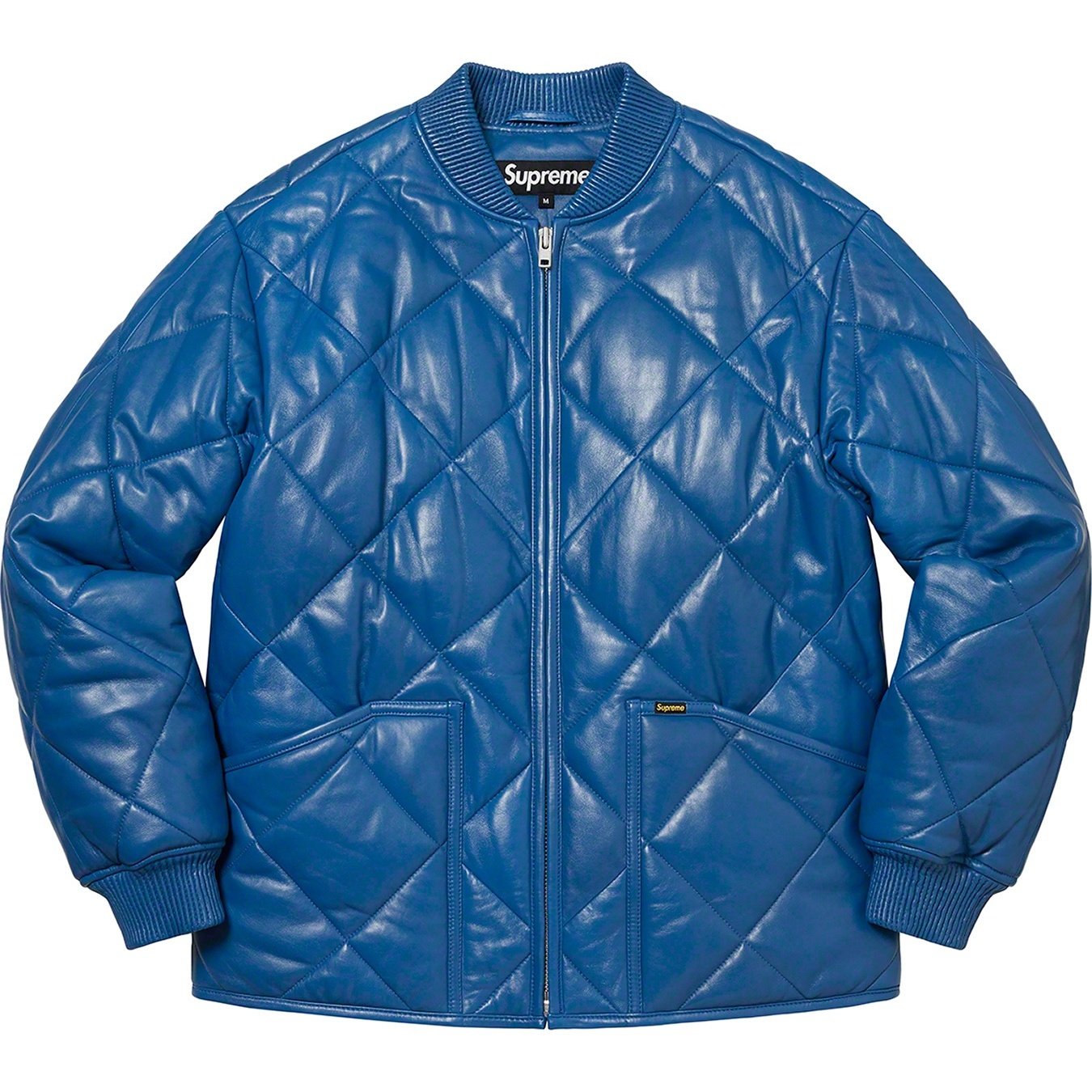 Supreme Quilted Leather Work Jacket (FW22) - Royal - $598