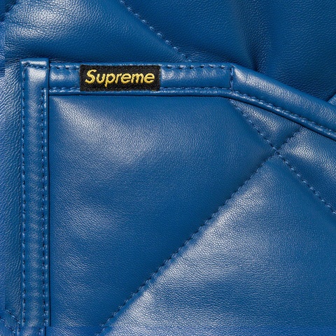 Supreme Quilted Leather Work Jacket - Royal
