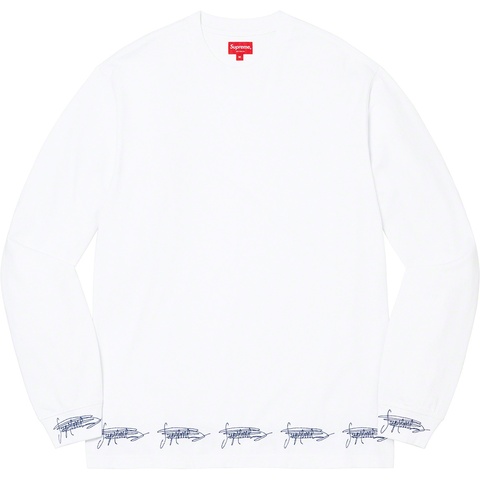 Supreme Signature L/S Top - White