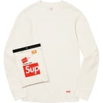Supreme Supreme Hanes Thermal Crew (1 Pack) (FW22) - Natural