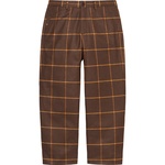 Supreme Windowpane Wool Trouser (FW22) - Brown