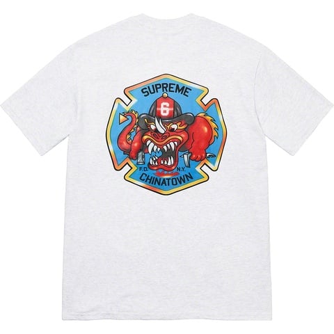 Supreme FDNY Engine 9 Tee - Ash Grey