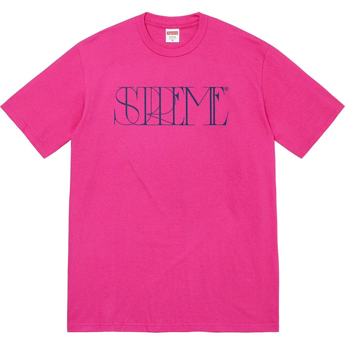 Supreme Trademark Tee (FW22) - Magenta - $40