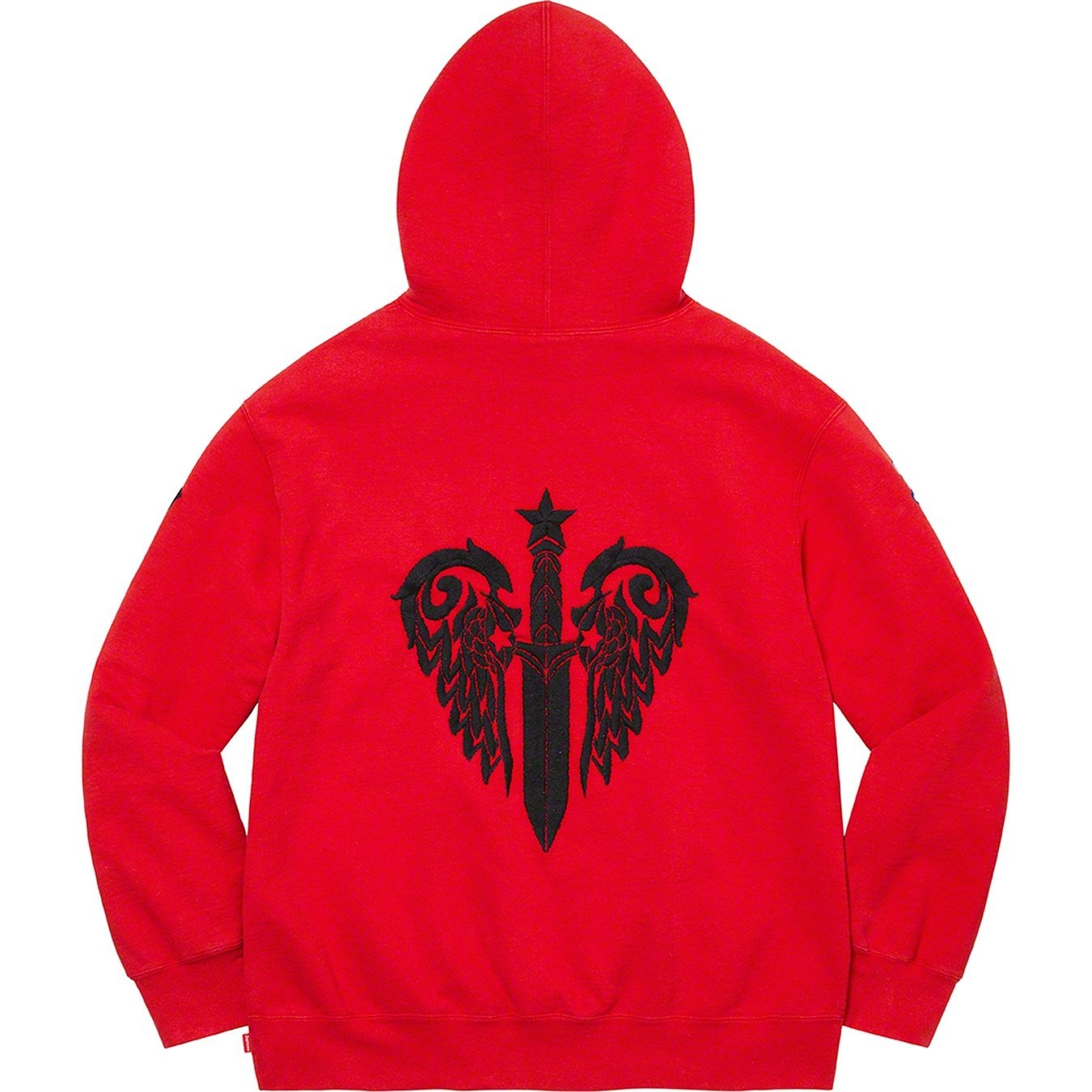 Supreme Supreme The Great China Wall Sword Hooded Sweatshirt (FW22) - Red - $198