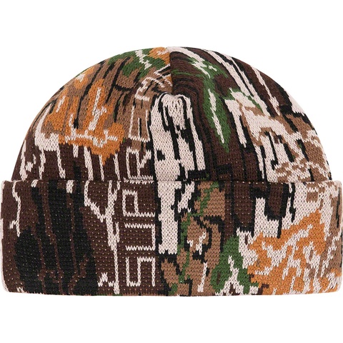 Supreme Trebark Camo Beanie - Brown