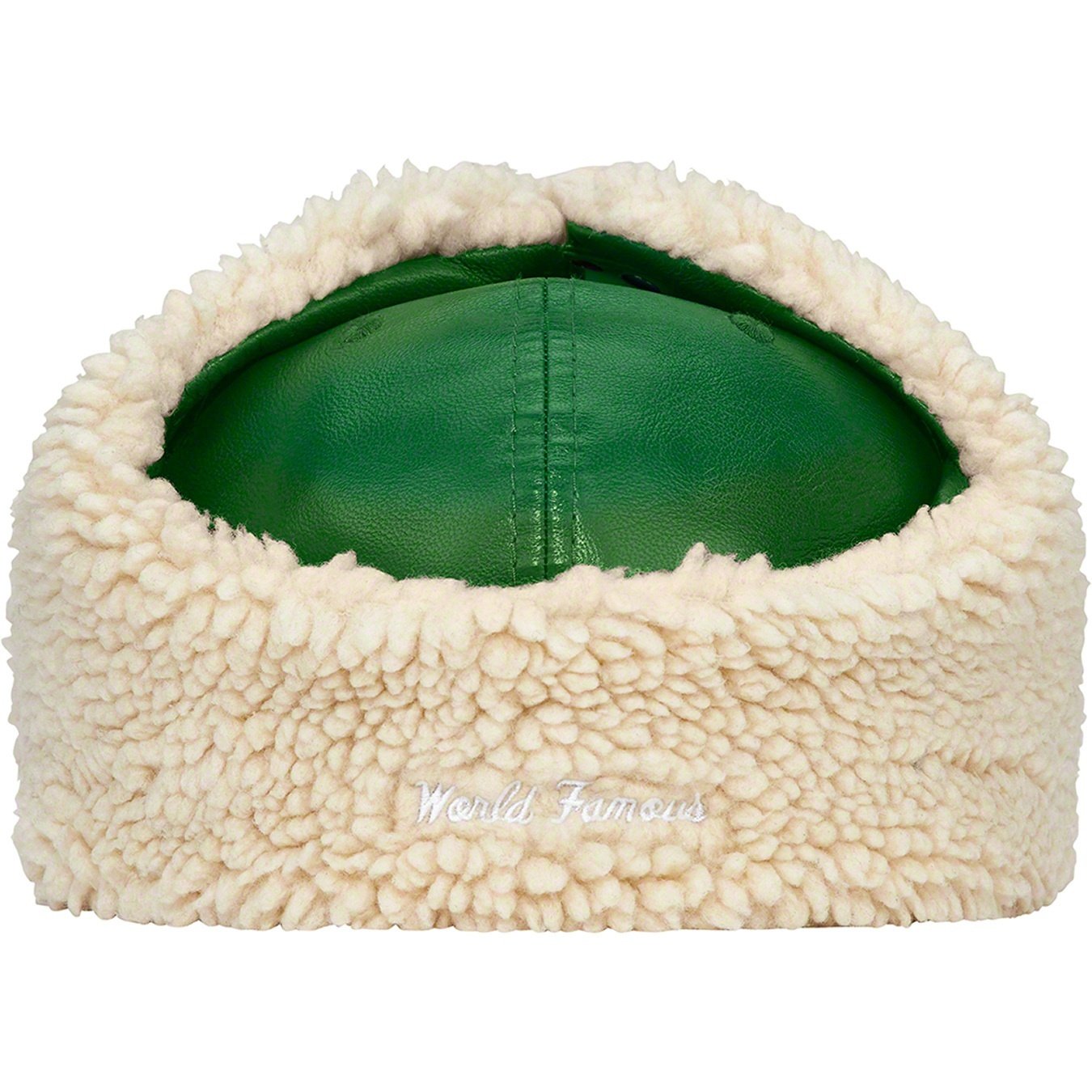 Supreme Leather Earflap New Era (FW22) - Green - $88