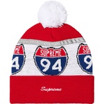 Supreme Interstate Reflective Beanie (FW22) - Red