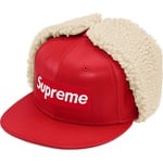 Supreme Leather Earflap New Era (FW22) - Red