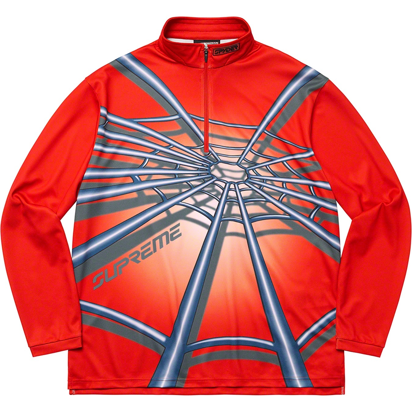 Supreme Supreme Spyder Web Half Zip Pullover (FW22) - Red - $128
