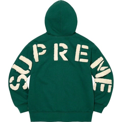 Faux Fur Lined Zip Up Hooded Sweatshirt - Supreme