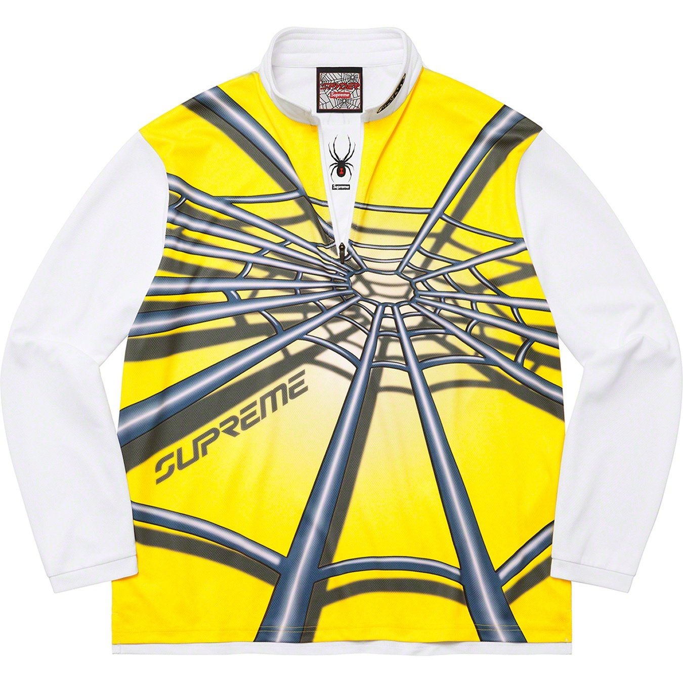 Supreme Supreme Spyder Web Half Zip Pullover (FW22) - Yellow - $128