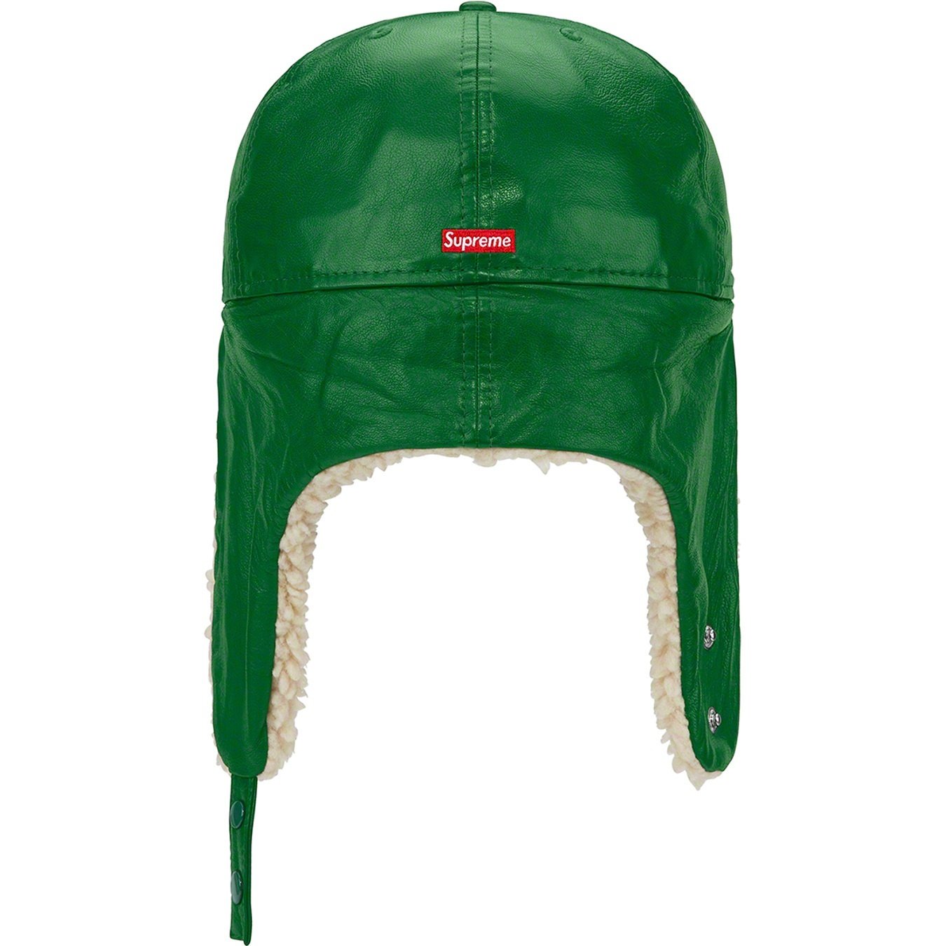 Supreme Leather Earflap New Era (FW22) - Green - $88