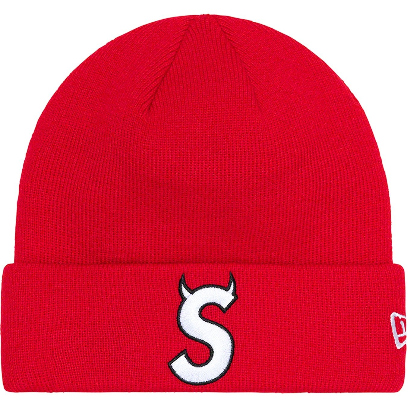 Supreme New Era S Logo Beanie (FW22) - Red - $40