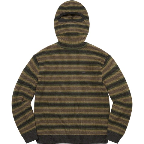 Supreme Small Box Balaclava/Turtleneck Sweater - Olive Stripe