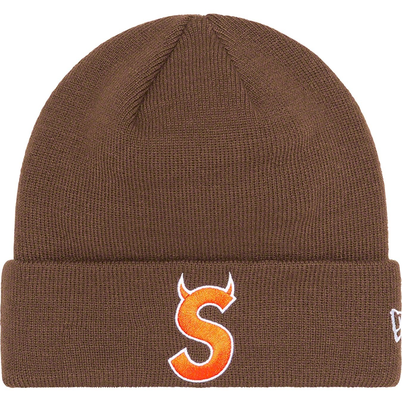 Supreme New Era S Logo Beanie (FW22) - Brown - $40