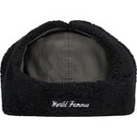 Supreme Leather Earflap New Era (FW22) - Black