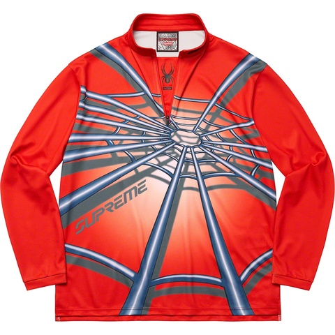Supreme Supreme®/Spyder Web Half Zip Pullover - Red