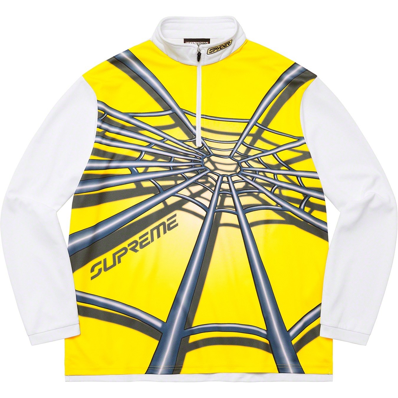 Supreme Supreme Spyder Web Half Zip Pullover (FW22) - Yellow - $128