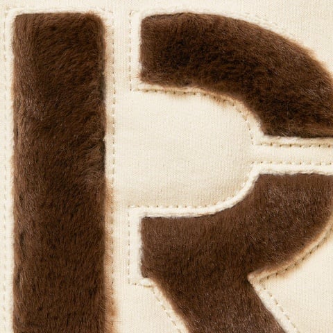 Supreme Faux Fur Lined Zip Up Hooded Sweatshirt - Natural