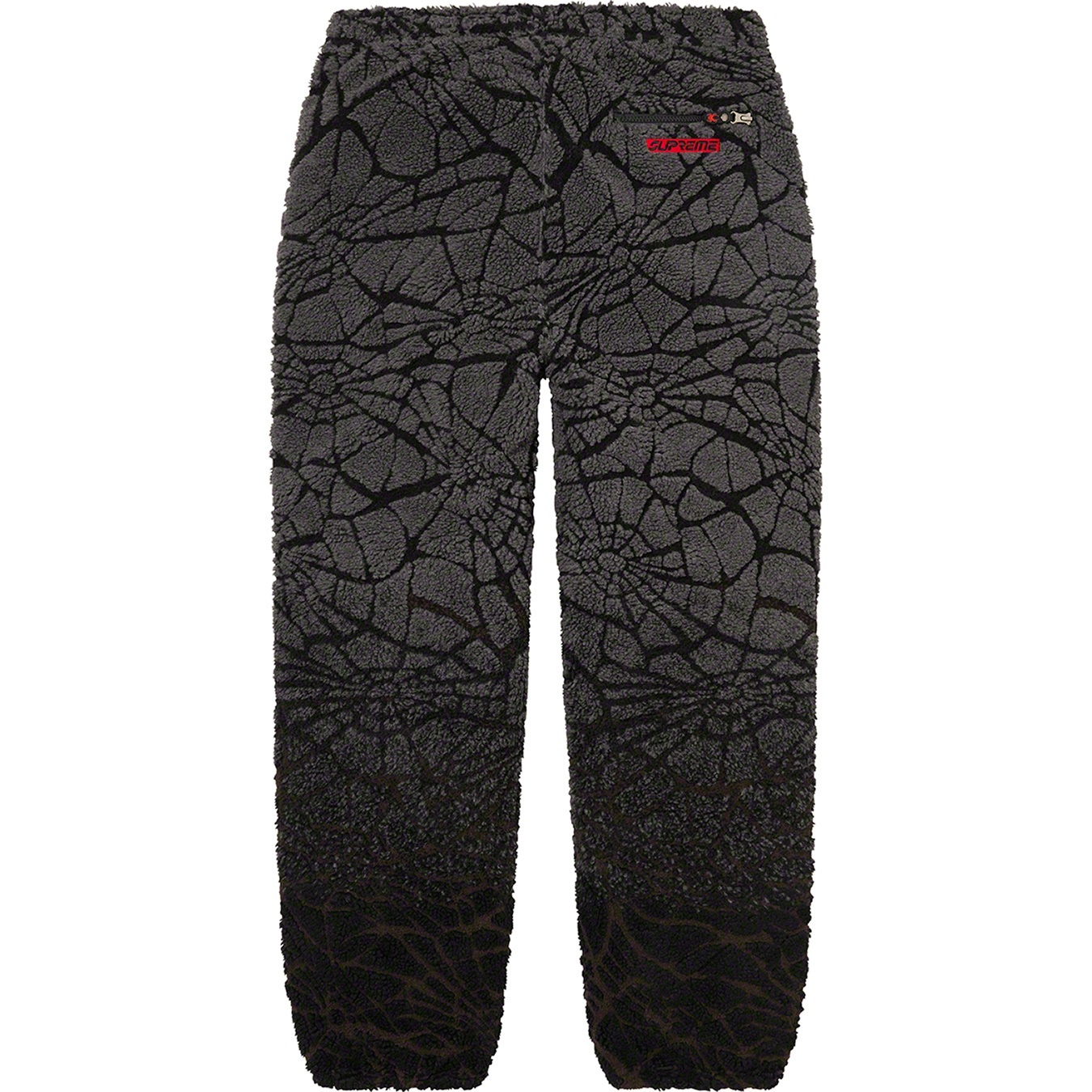 Supreme Supreme Spyder Web Polar Fleece Pant (FW22) - Black - $198