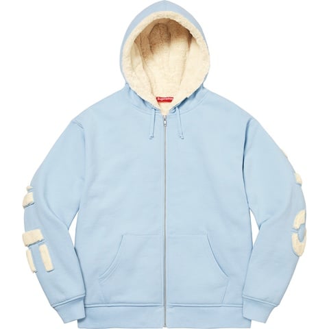 Faux Fur Lined Zip Up Hooded Sweatshirt - Supreme