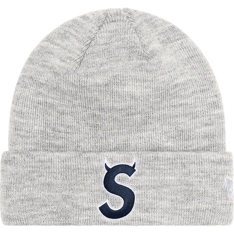 Supreme New Era® S Logo Beanie - Heather Grey