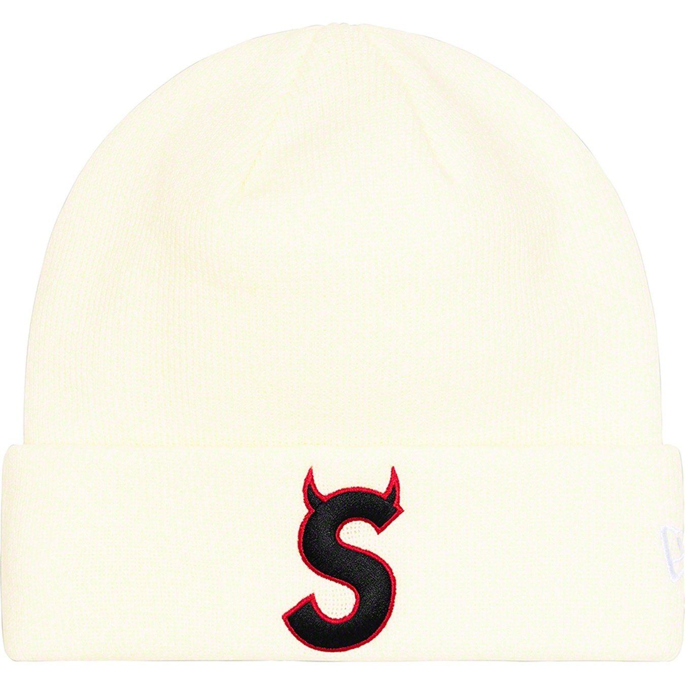 Supreme New Era S Logo Beanie (FW22) - Natural - $40