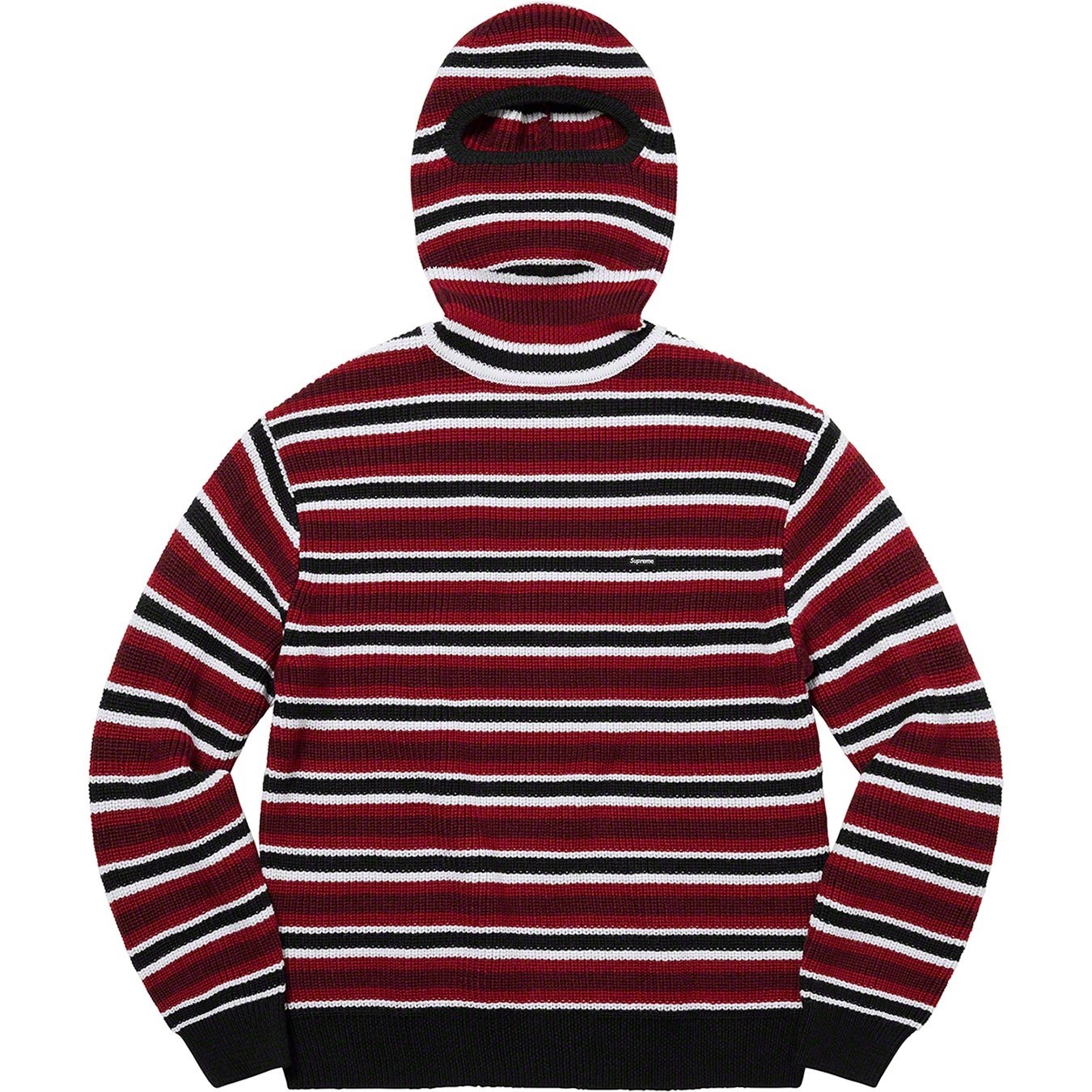 Supreme Small Box Balaclava Turtleneck Sweater (FW22) - Black Stripe - $148