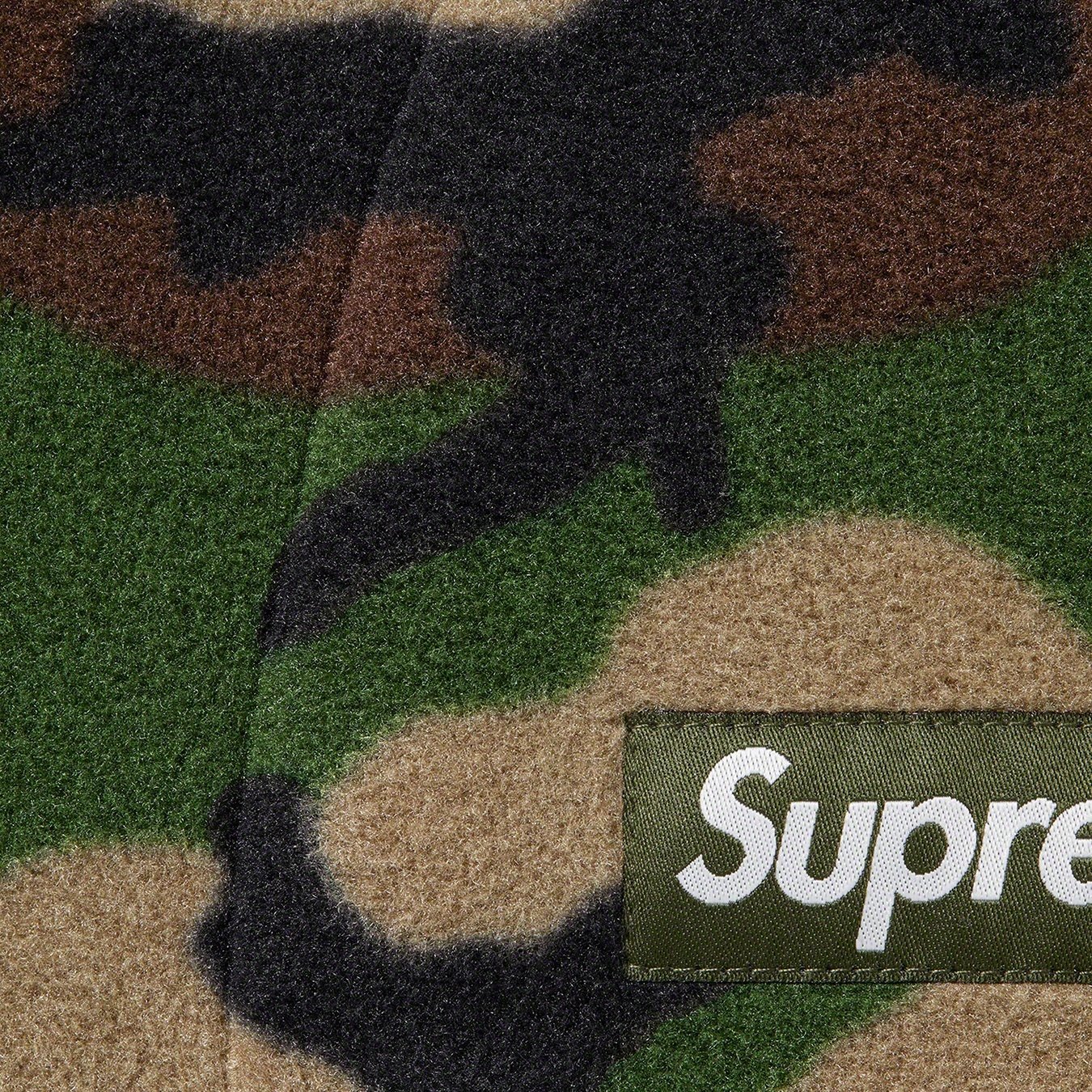 Supreme Polartec Mock Neck Pullover (FW22) - Woodland Camo - $138