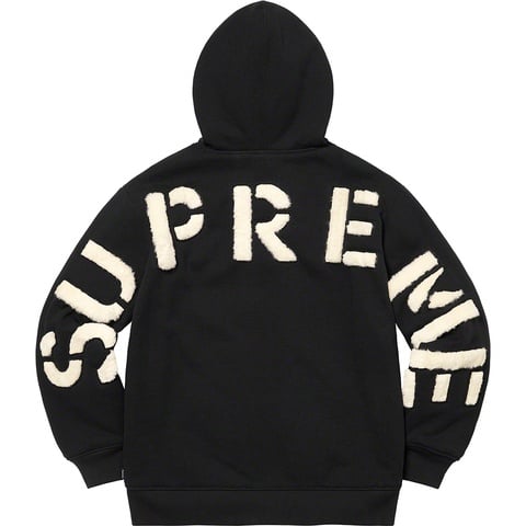 Faux Fur Lined Zip Up Hooded Sweatshirt - Supreme