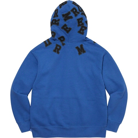 Supreme Scattered Appliqué Hooded Sweatshirt - Washed Royal