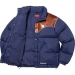 Supreme Glitter Yoke Down Puffer Jacket (FW22) - Navy