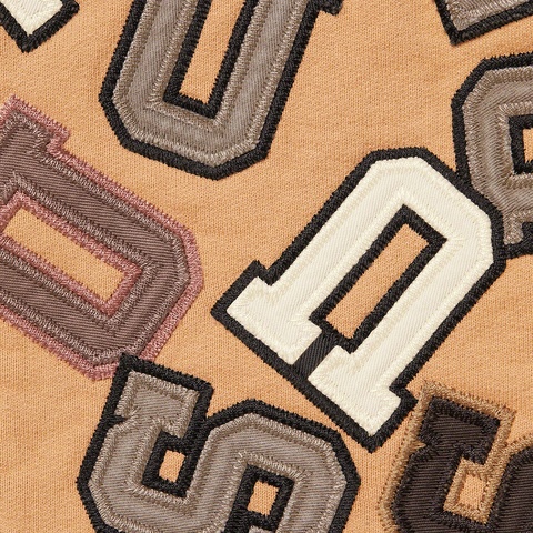 Supreme Scattered Appliqué Hooded Sweatshirt - Dark Tan