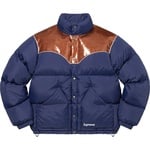 Supreme Glitter Yoke Down Puffer Jacket (FW22) - Navy