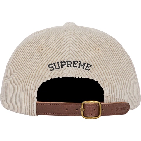 Supreme Script Corduroy 6-Panel - White