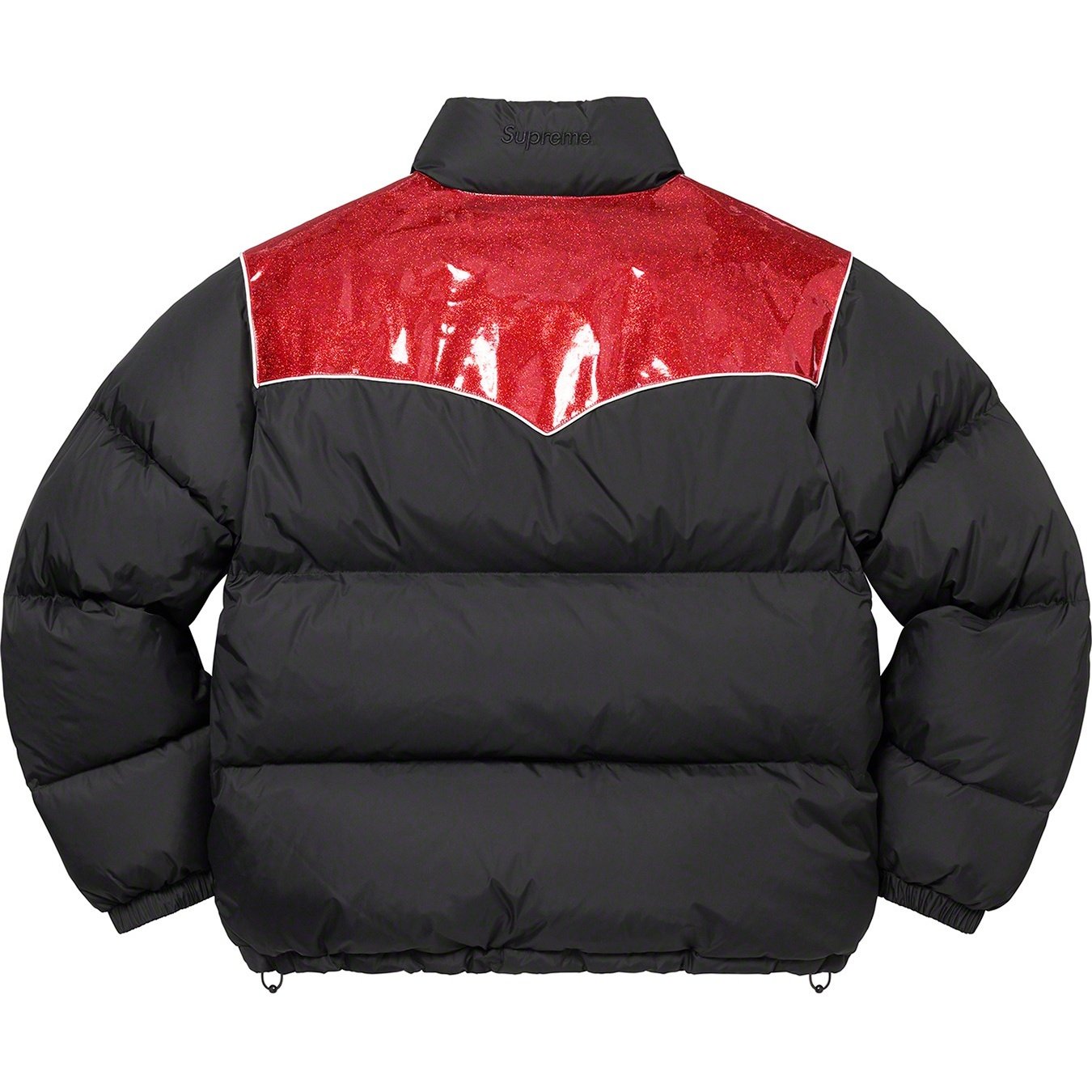 Supreme Glitter Yoke Down Puffer Jacket (FW22) - Black - $298