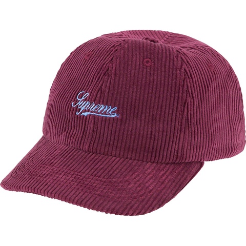 Supreme Script Corduroy 6-Panel - Magenta