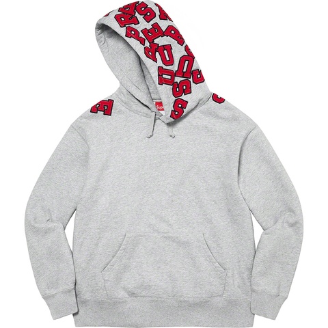 Supreme Scattered Appliqué Hooded Sweatshirt - Heather Grey