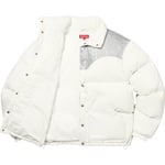 Supreme Glitter Yoke Down Puffer Jacket (FW22) - White