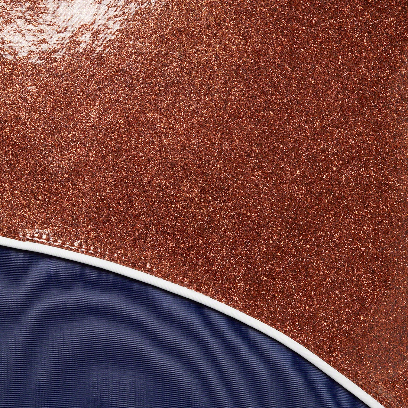 Supreme Glitter Yoke Down Puffer Jacket (FW22) - Navy - $298