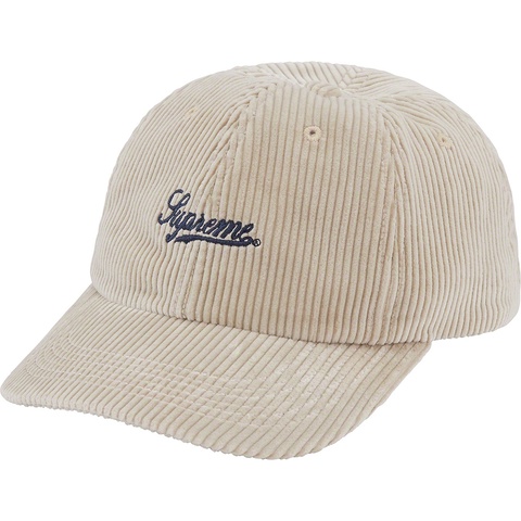 Supreme Script Corduroy 6-Panel - White