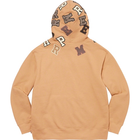 Supreme Scattered Appliqué Hooded Sweatshirt - Dark Tan