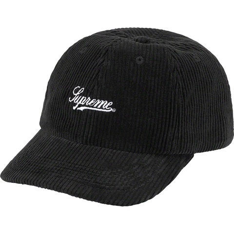Supreme Script Corduroy 6-Panel - Black