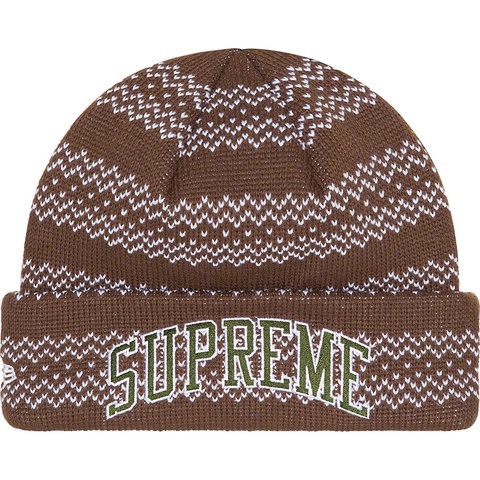 Supreme New Era® Split Beanie - Brown