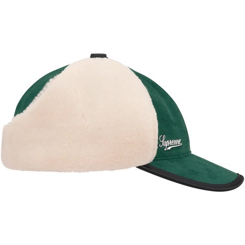 Supreme Shearling Earflap 6 Panel - Dark Green