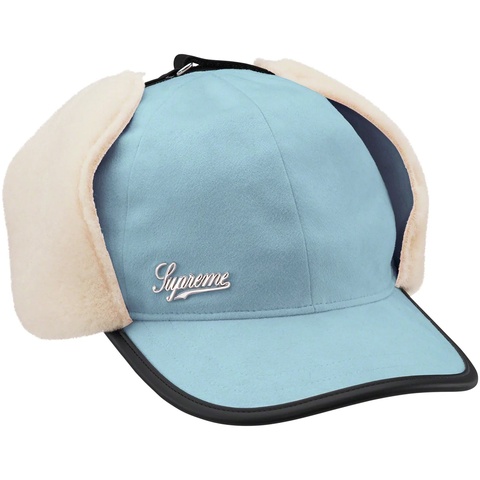 Supreme Shearling Earflap 6 Panel - Light Blue