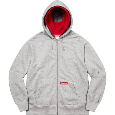 Supreme Double Hood Facemask Zip Up Hooded Sweatshirt - Heather Grey