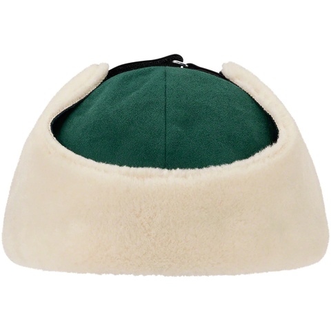 Supreme Shearling Earflap 6 Panel - Dark Green